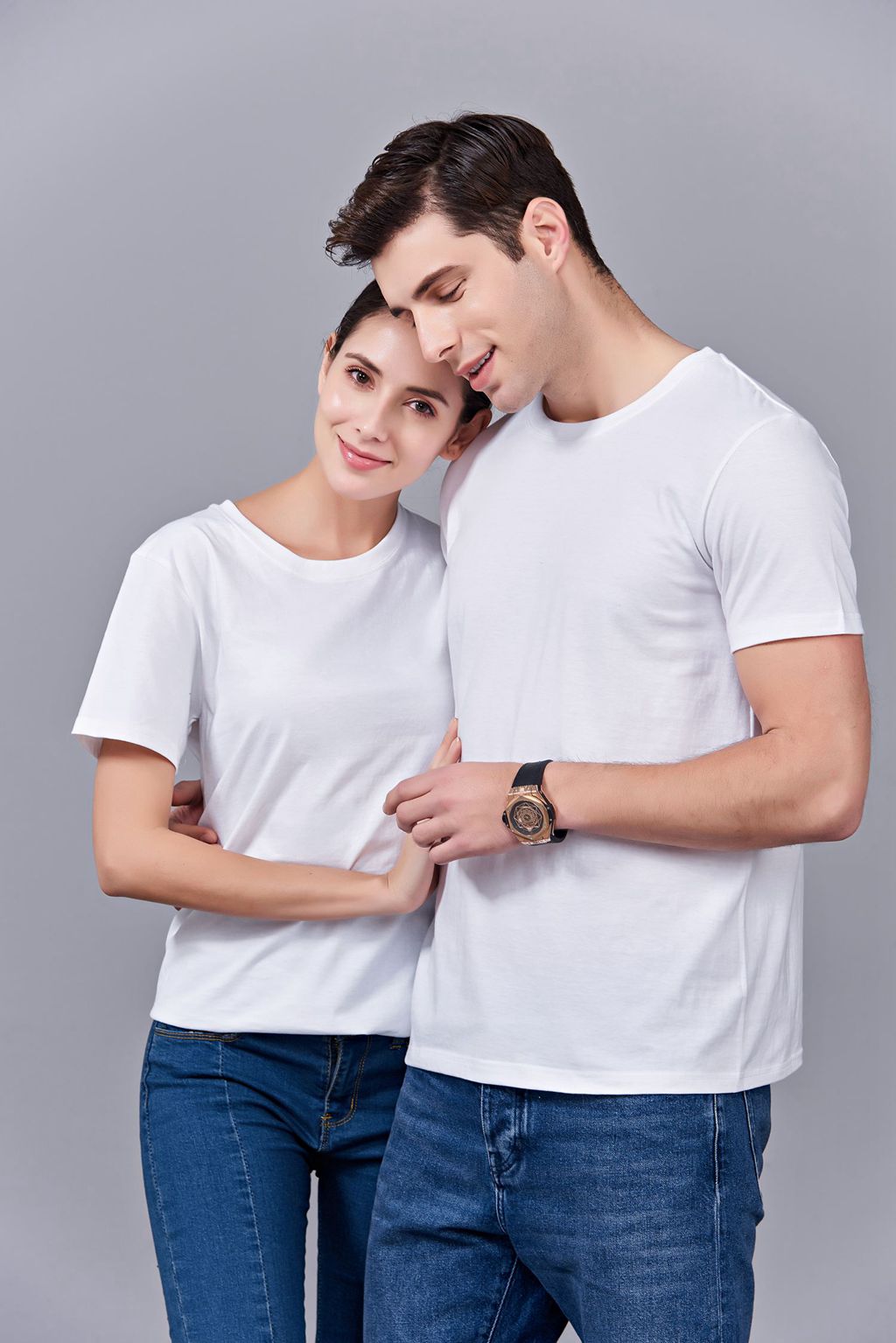 畢業創意校服班服文化衫定制加工LOGO繡秀印花款 澳大利亞棉200G長短袖文化衫 女款白色